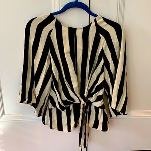 Black and cream TOPSHOP blouse